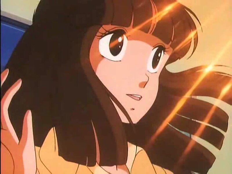 anime girl with glowing light