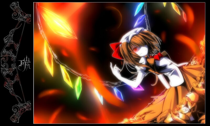 anime girl with glowing lights
