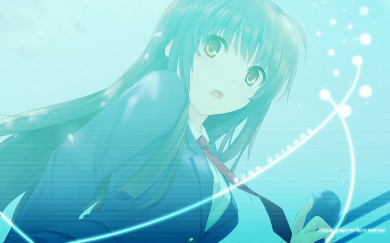 anime girl with glowing lines