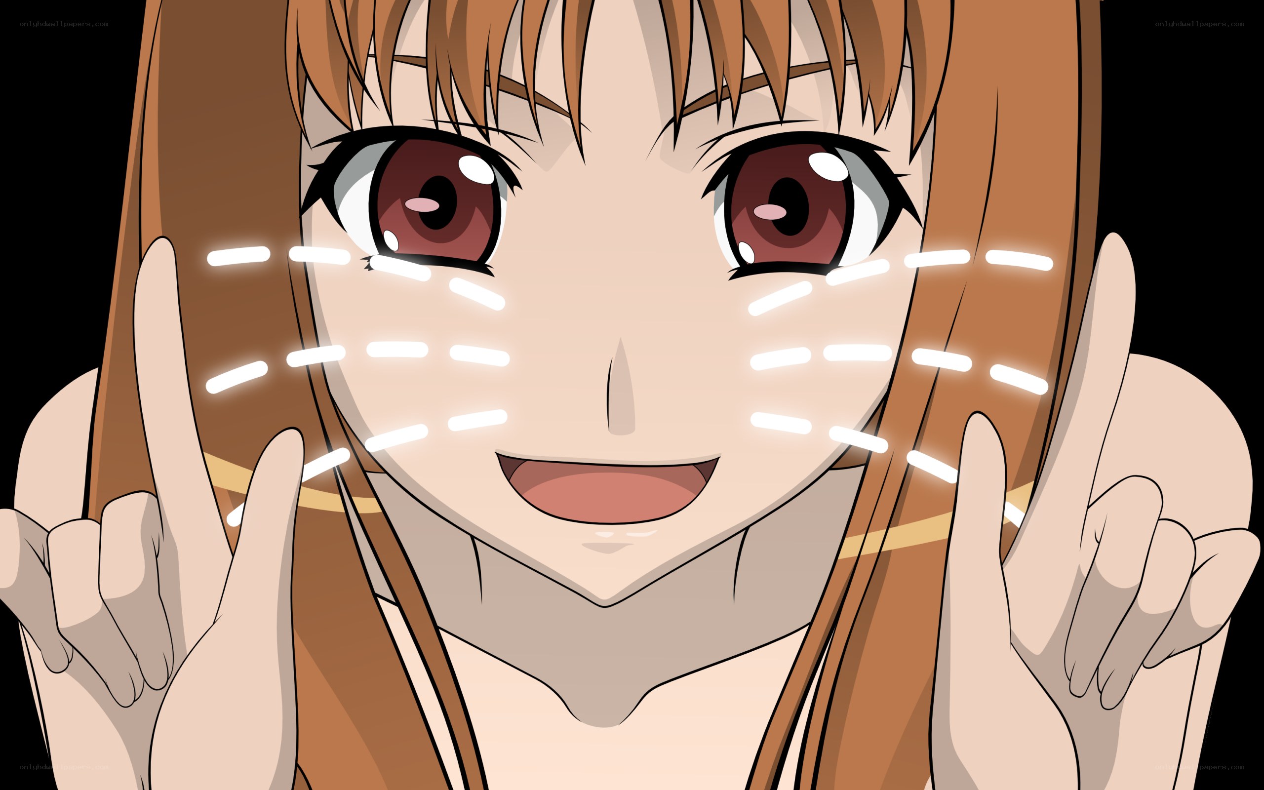 anime girl with glowing lines