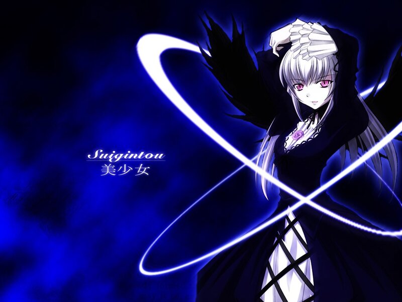 anime girl with glowing lines