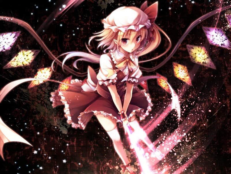 anime girl with glowing magic