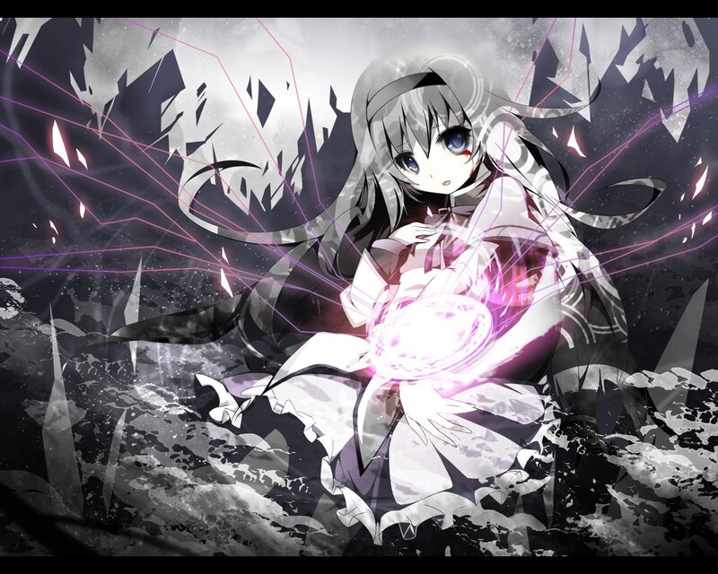 anime girl with glowing orb