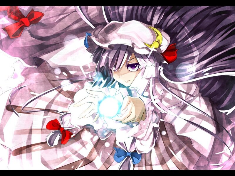 anime girl with glowing orb