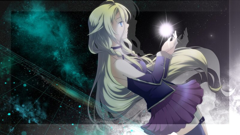 anime girl with glowing orb