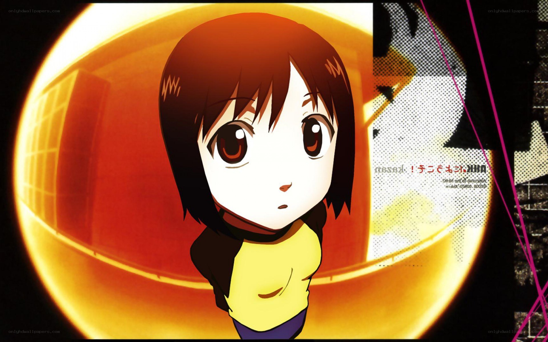 anime girl with glowing orb