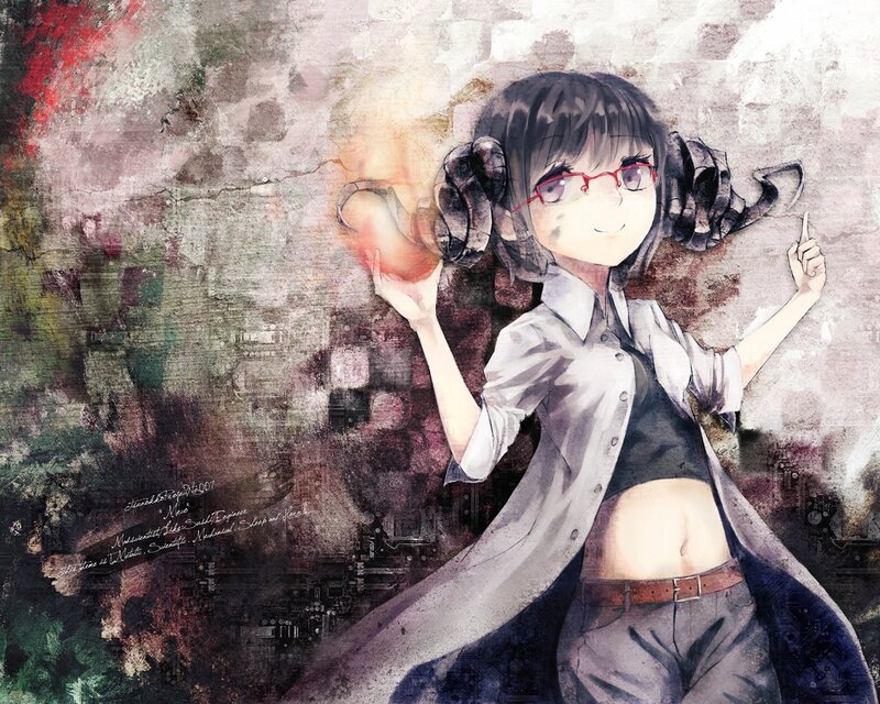 anime girl with glowing orb