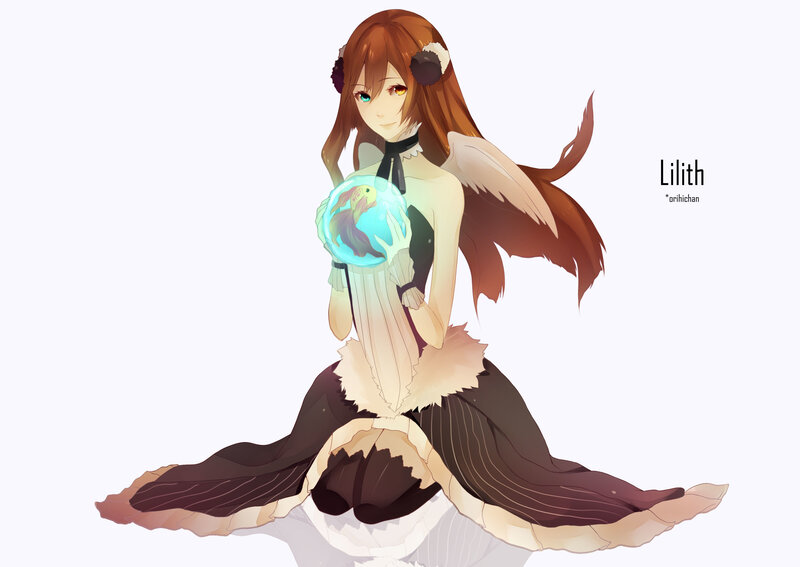 Anime girl with glowing orb