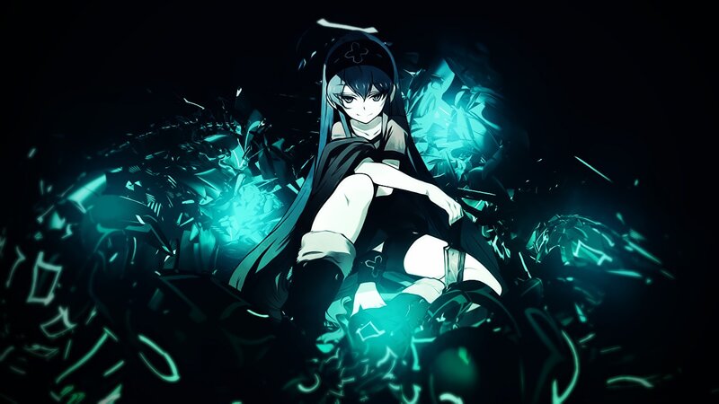 Anime Girl with Glowing Shards