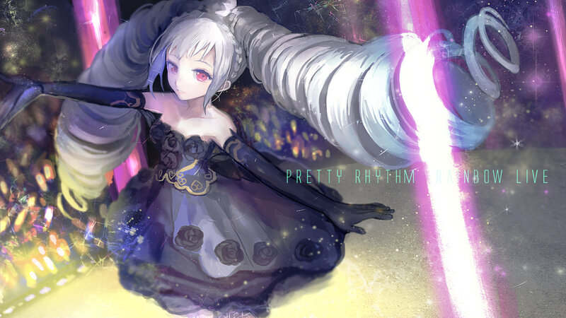 Anime Girl with Glowing Staff — Purple