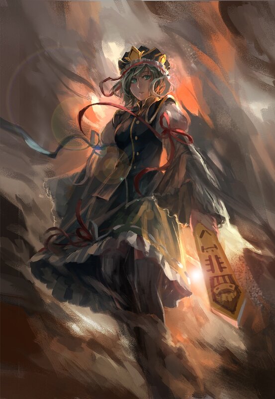 Anime girl with glowing sword