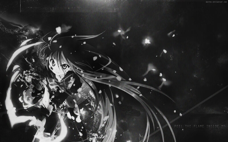 anime girl with glowing sword
