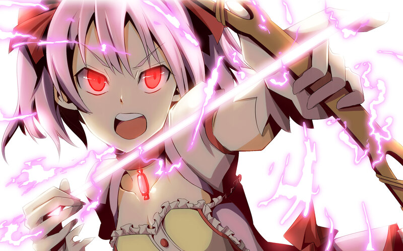 anime girl with glowing sword