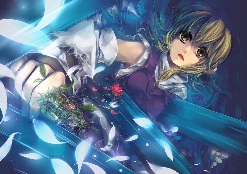 Anime girl with glowing sword