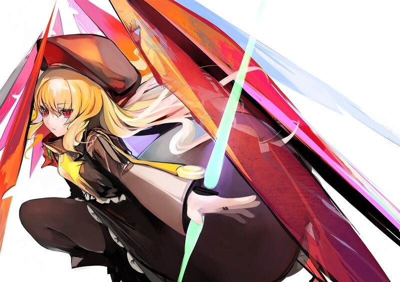 Anime girl with glowing sword