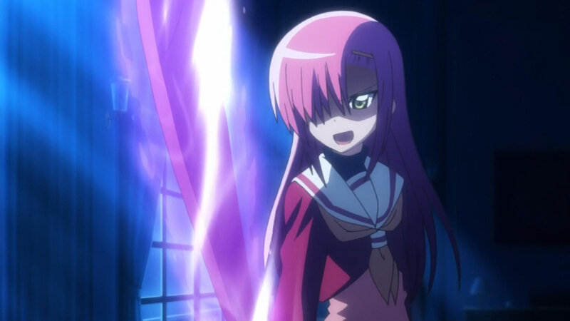 anime girl with glowing sword