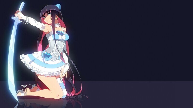 anime girl with glowing sword