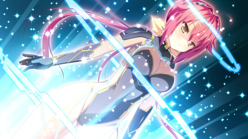 anime girl with glowing sword