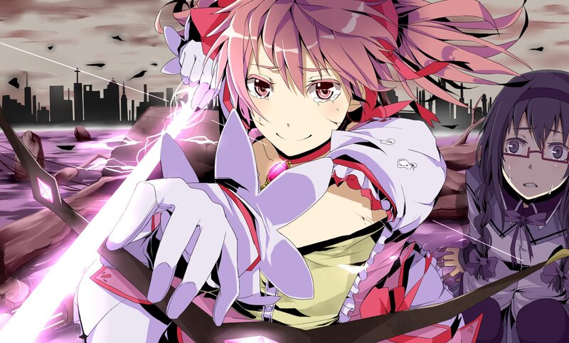Anime girl with glowing sword