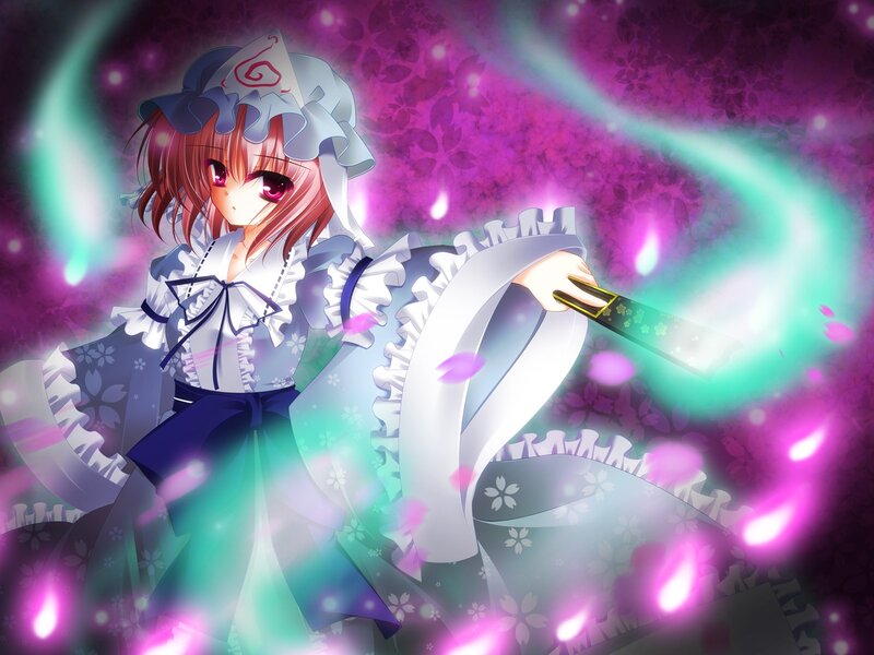 anime girl with glowing sword