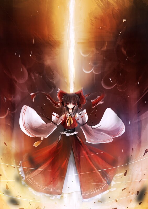 anime girl with glowing sword