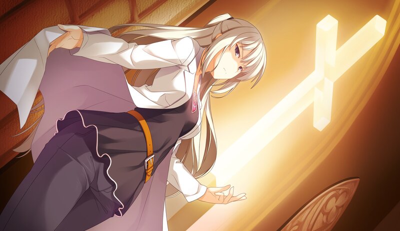 anime girl with glowing sword