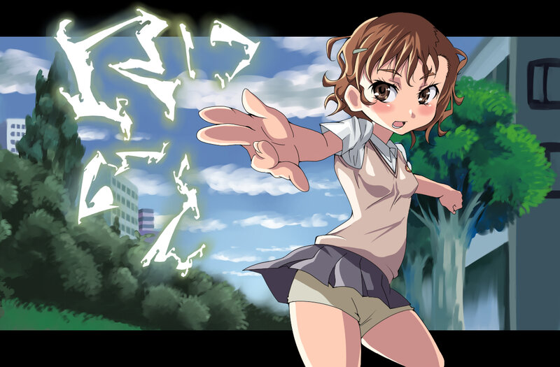 anime girl with glowing symbols