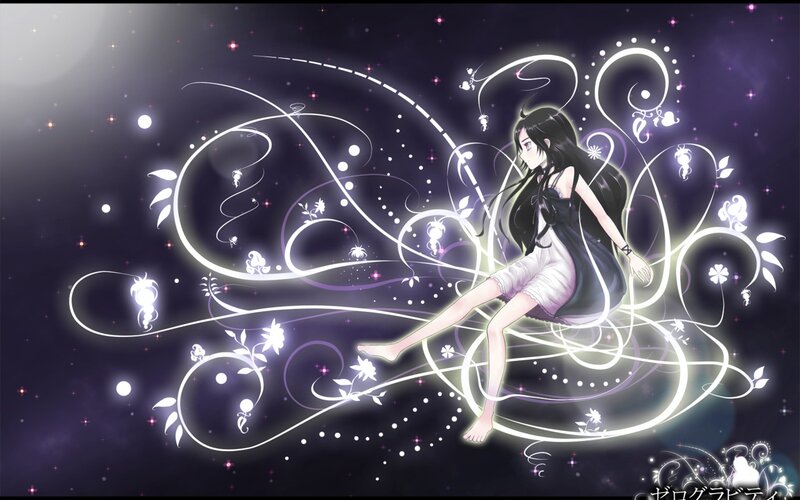 anime girl with glowing vines