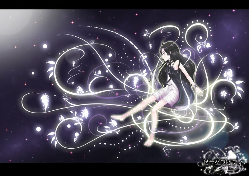 anime girl with glowing vines