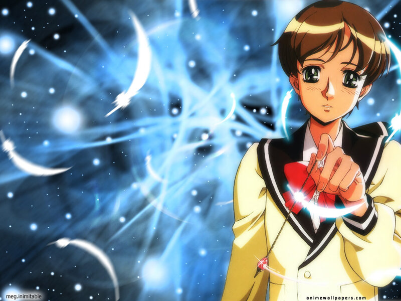 Anime girl with glowing wand
