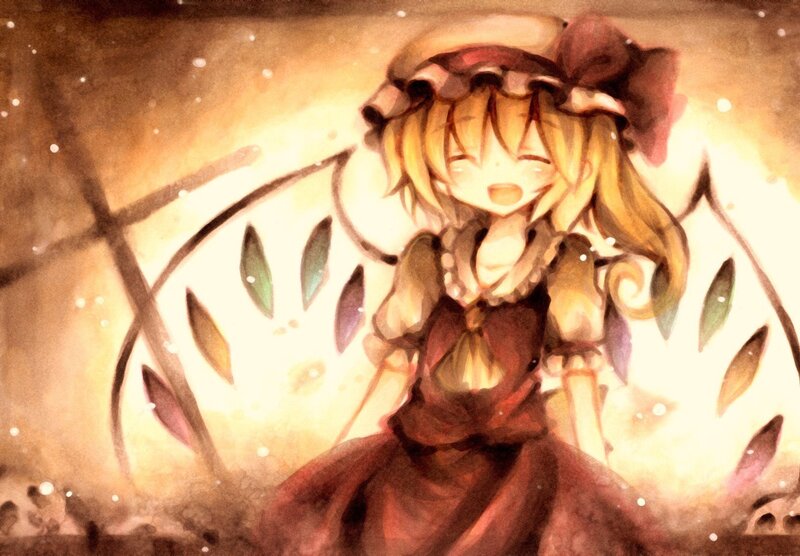 Anime girl with glowing wings