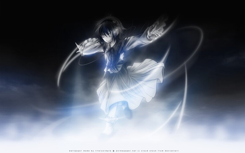 anime girl with glowing wings