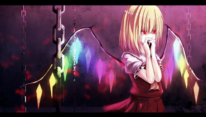 Anime girl with glowing wings