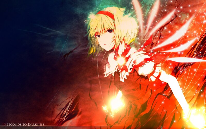 Anime girl with glowing wings