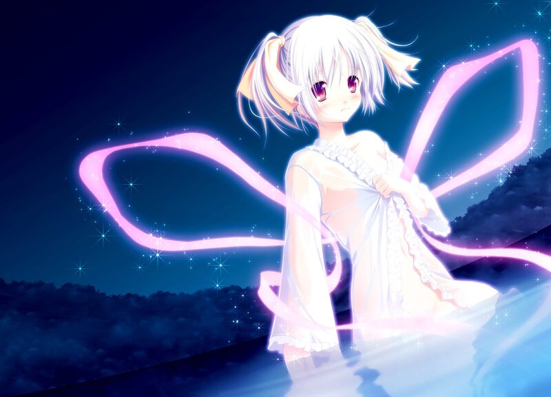 anime girl with glowing wings