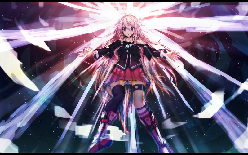 anime girl with glowing wings