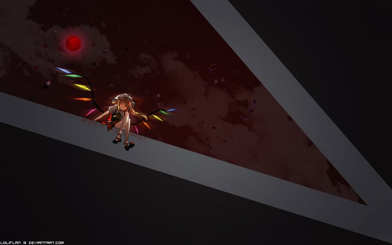 Anime girl with glowing wings