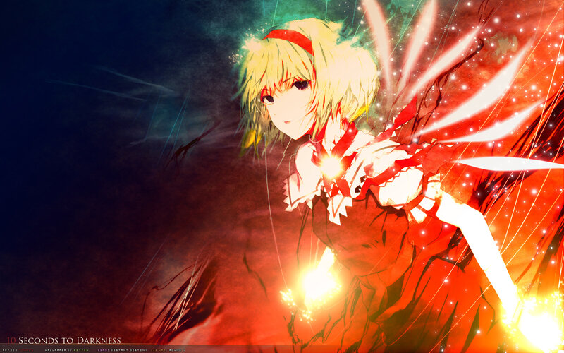 Anime girl with glowing wings