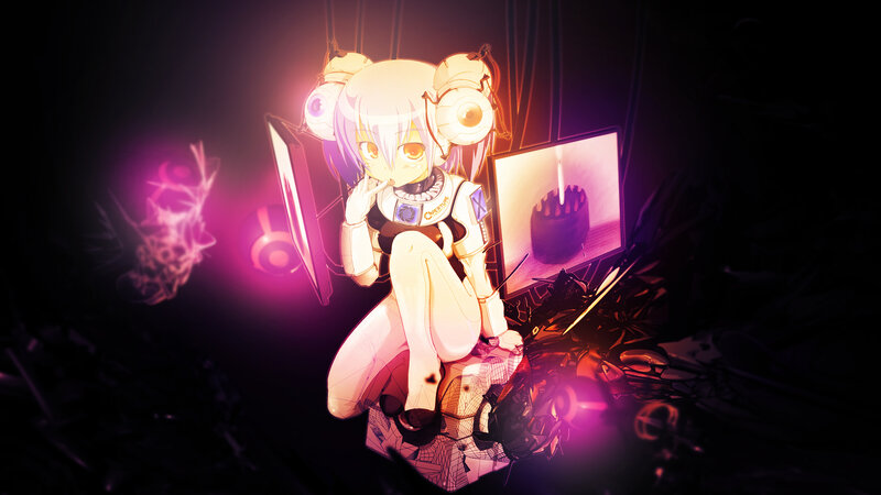 anime girl with goggles