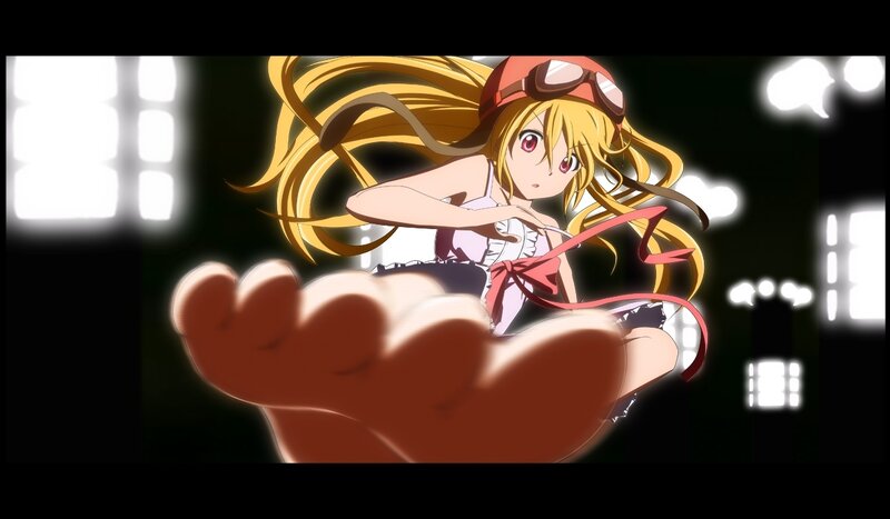 anime girl with goggles