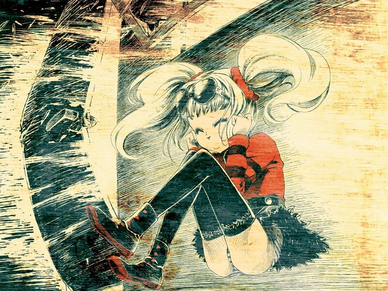 anime girl with goggles
