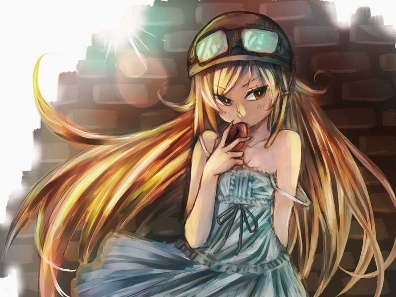 anime girl with goggles