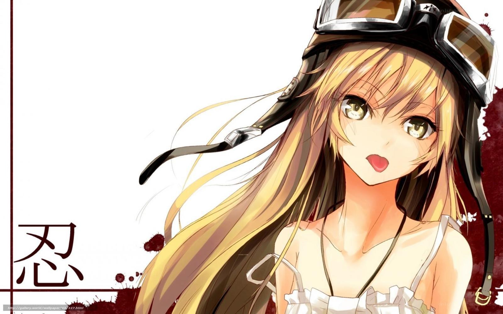 anime girl with goggles