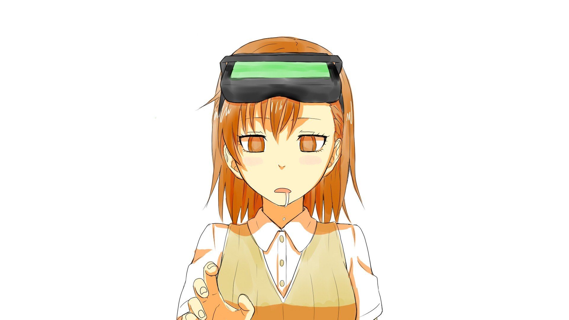 anime girl with goggles