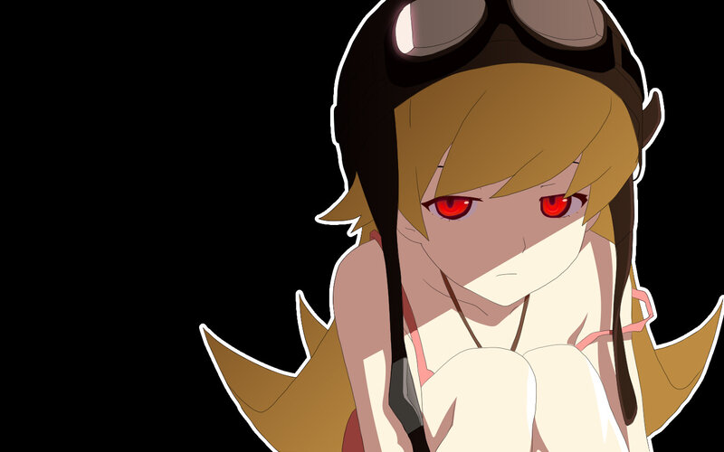 Anime Girl with Goggles — Black