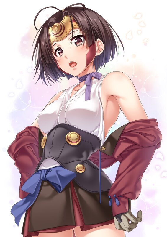 Anime Girl with Goggles — Brown, Playful