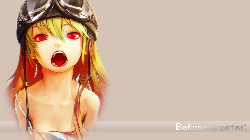 Anime Girl with Goggles — Yellow, Dramatic, Red Eyes, Long Hair