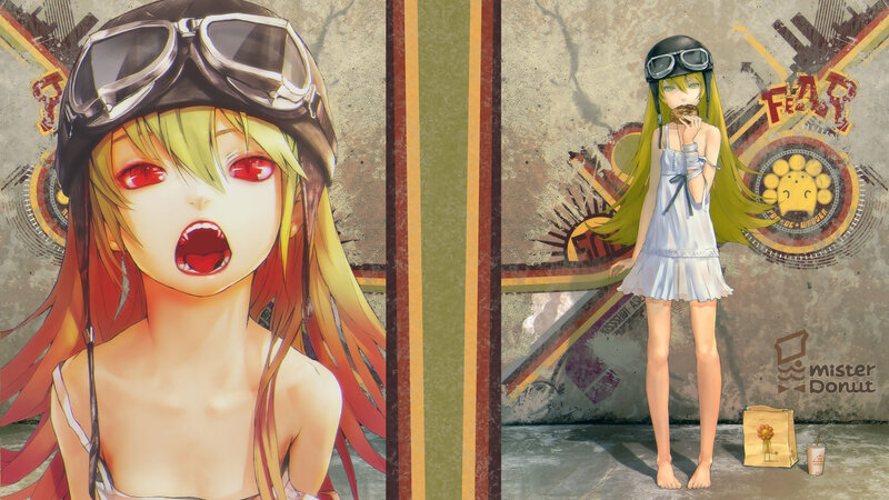 Anime Girl with Goggles — Yellow