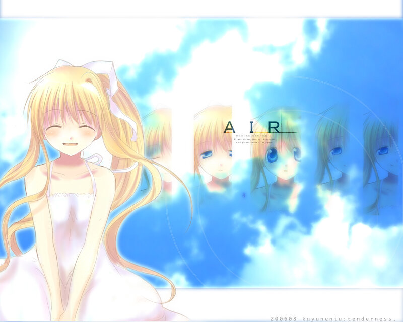 Anime girl with golden hair