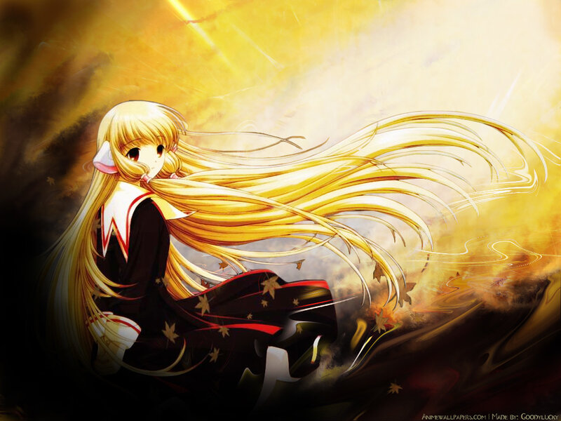 anime girl with golden hair